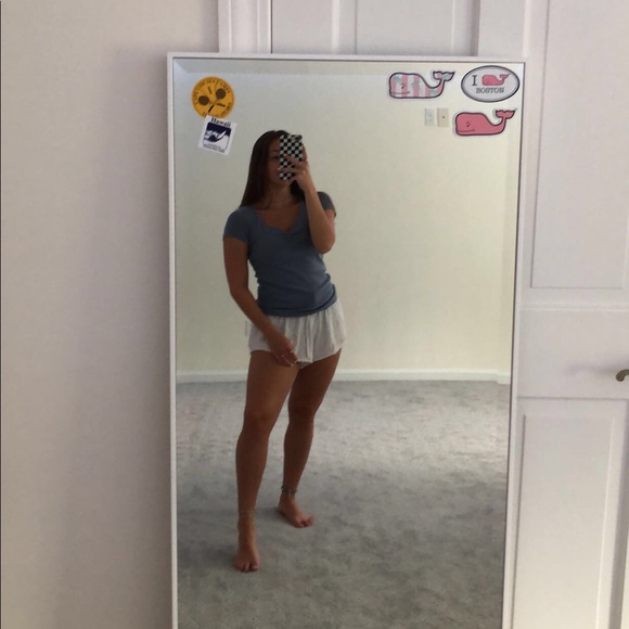 long blue-gray ruched t-shirt - Picture 2 of 2